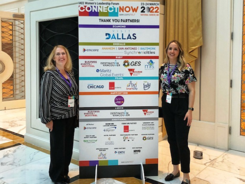 Abby and Julie at Women's Leadership Forum