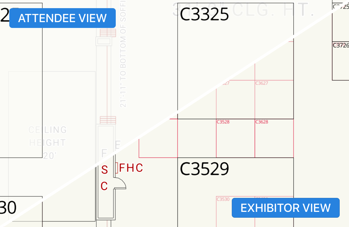 Floor Builder Exhibitor & Attendee View Image