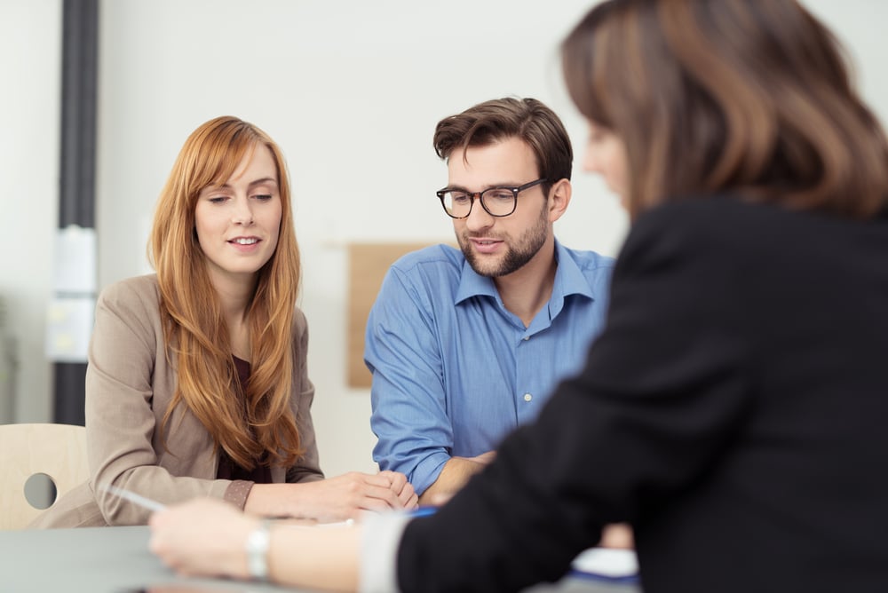 Account manager working with customers